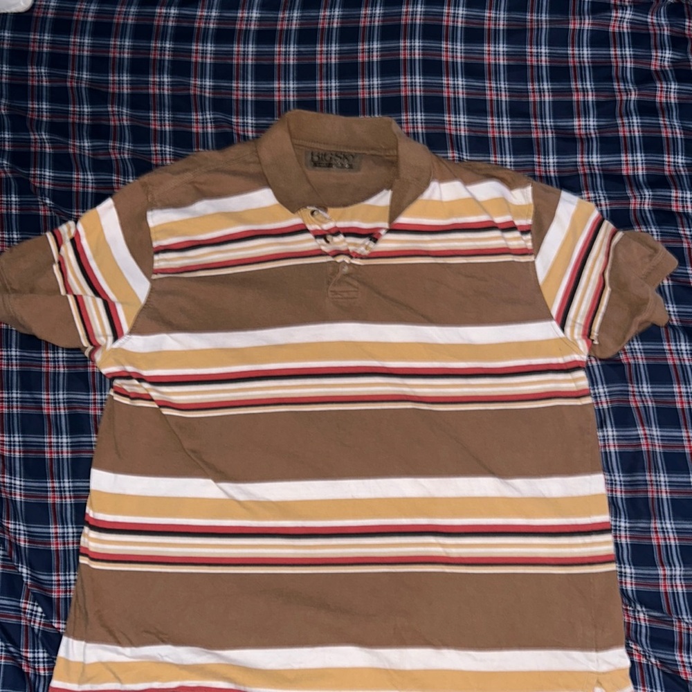 Striped Polo T Shirt